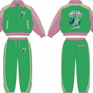 Lani Green and Pink Lightweight Jacket